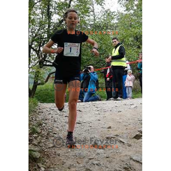 Mateja Kosovelj running during 34. Smarna gora mountain race, WMRA Grand Prix- Final on October 5, 2013 in Ljubljana, Slovenija 