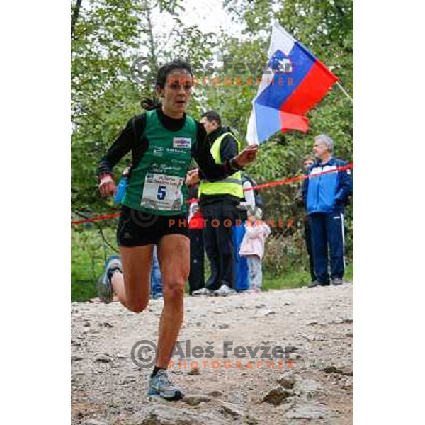 Samantha Galassi running during 34. Smarna gora mountain race, WMRA Grand Prix- Final on October 5, 2013 in Ljubljana, Slovenija 