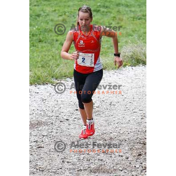 Lea Einfalt running during 34. Smarna gora mountain race, WMRA Grand Prix- Final on October 5, 2013 in Ljubljana, Slovenija 