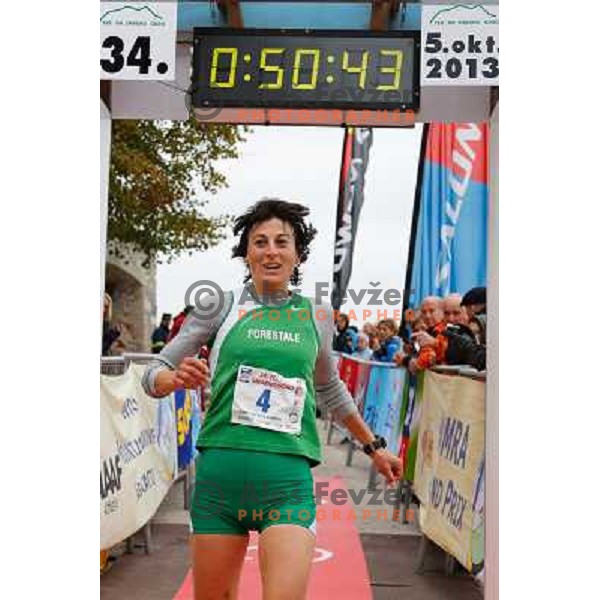 Antonela Confortola, running during 34. Smarna gora mountain race, WMRA Grand Prix- Final on October 5, 2013 in Ljubljana, Slovenija 