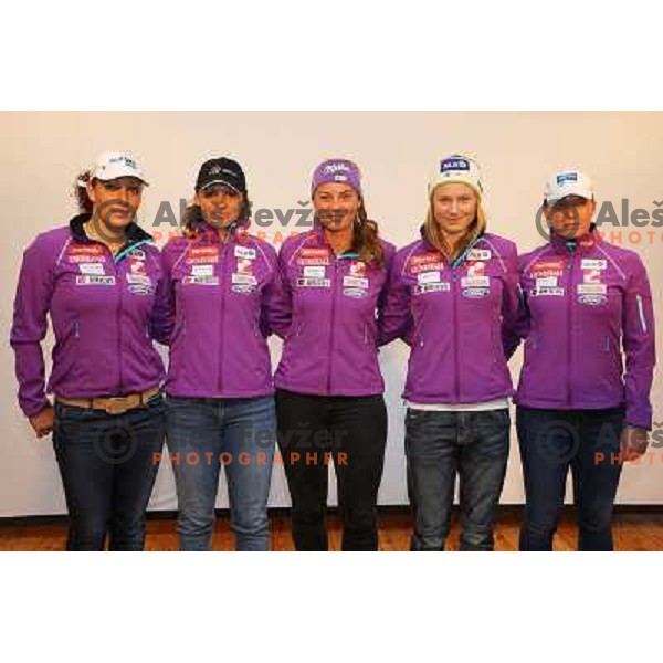 Tina Maze at official presentation of Slovenia ski team at Media day of Slovenia Ski Federation in Dvor Jezersek, Cerklje na Gorenjskem on October 10, 2013 