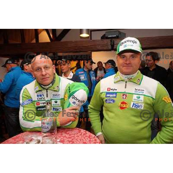 Goran Janus, Marko Gracer at official presentation of Slovenia team at Media day of Slovenia Ski Federation in Dvor Jezersek, Cerklje na Gorenjskem on October 10, 2013 