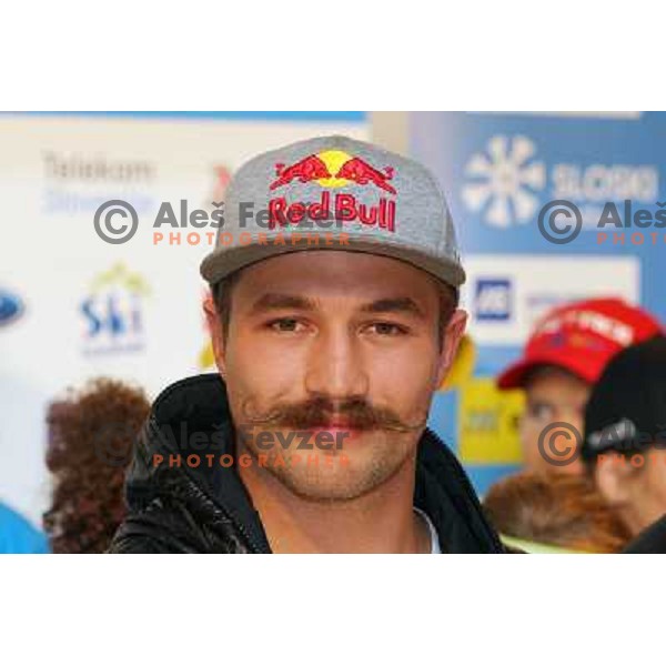 Filip Flisar at official presentation of Slovenia ski cross team at Media day of Slovenia Ski Federation in Dvor Jezersek, Cerklje na Gorenjskem on October 10, 2013 