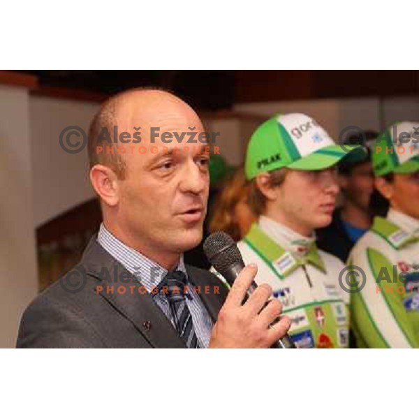 Jurij Zurej, manager of Slovenia Ski Federation in Dvor Jezersek, Cerklje na Gorenjskem on October 10, 2013 