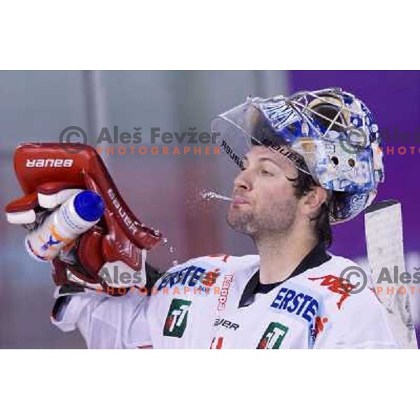 Adam Munro of TWK Innsbruck in action during ice-hockey match Telemach Olimpija- TWK Innsbruck in round 13 of Ebel league 2013/2014, played in Hala Tivoli, Ljulbjana, Slovenia on October 19,2013 