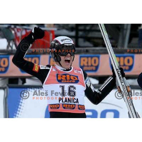 Jernej Damjan in fiinal round of e-on ruhrgas FIS World cup in Ski jumping in Planica 23.2.2007, Slovenia