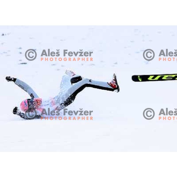 Andrea Morassi chrashed in fiinal round of e-on ruhrgas FIS World cup in Ski jumping in Planica 23.2.2007, Slovenia