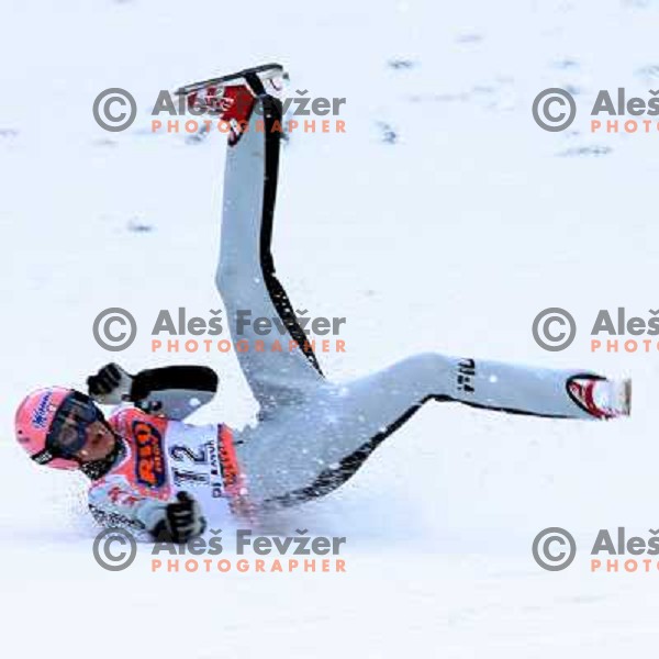 Andrea Morassi crash in fiinal round of e-on ruhrgas FIS World cup in Ski jumping in Planica 23.2.2007, Slovenia