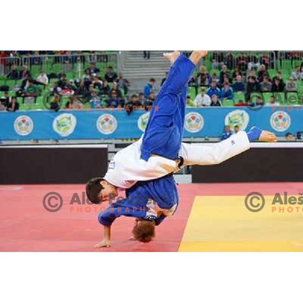 action during Judo World Championships Juniors in Arena Stozice, Ljubljana, Slovenia on October 24, 2013 