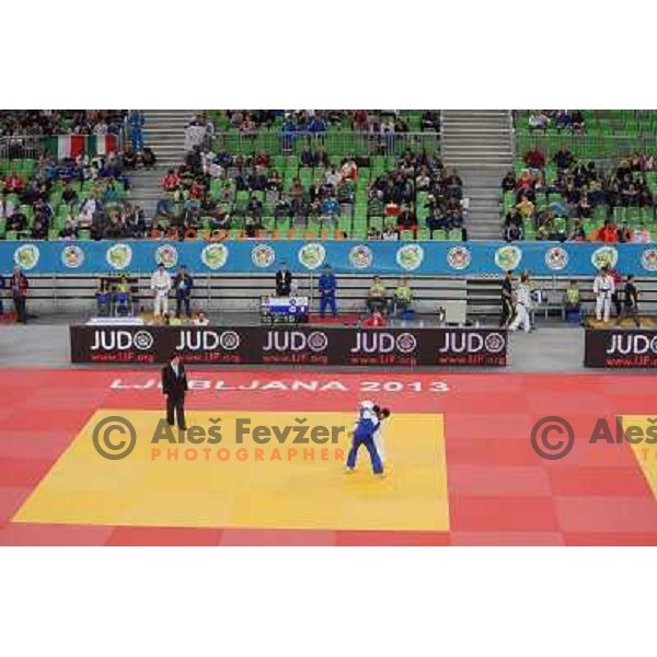 action during Judo World Championships Juniors in Arena Stozice, Ljubljana, Slovenia on October 24, 2013 