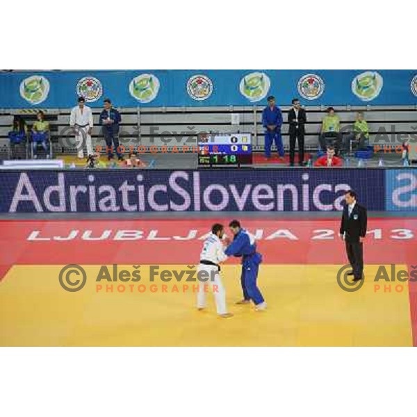 action during Judo World Championships Juniors in Arena Stozice, Ljubljana, Slovenia on October 24, 2013 