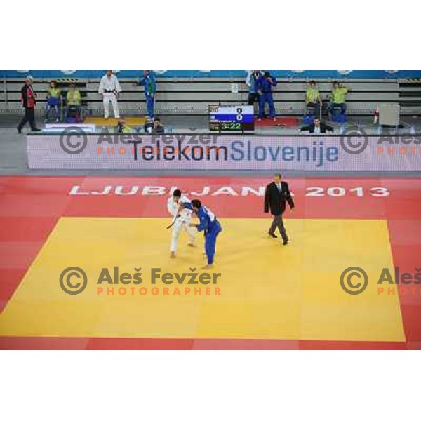 action during Judo World Championships Juniors in Arena Stozice, Ljubljana, Slovenia on October 24, 2013 