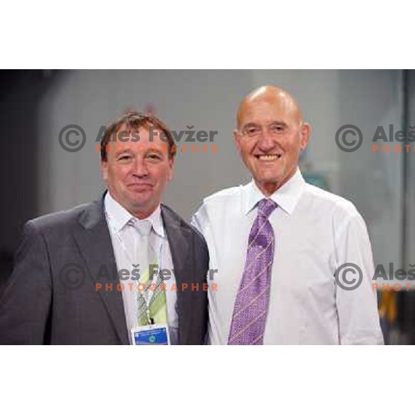 Franc Ocko and Jan Snijders during Judo World Championships Juniors in Arena Stozice, Ljubljana, Slovenia on October 24, 2013 