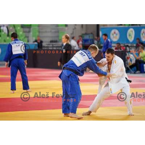 action during Judo World Championships Juniors in Arena Stozice, Ljubljana, Slovenia on October 24, 2013 