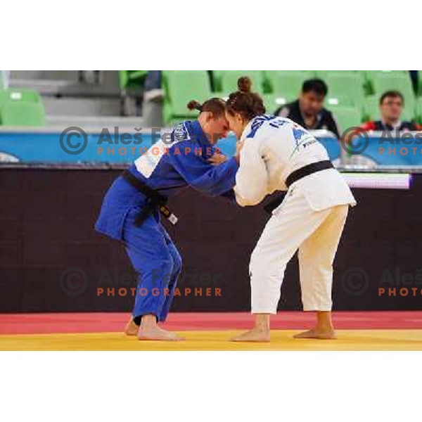 Manja Povsnar of Slovenia in action during Judo World Championships Juniors in Arena Stozice, Ljubljana, Slovenia on October 24, 2013 