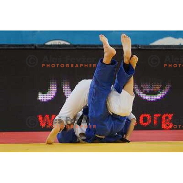 Manja Povsnar of Slovenia in action during Judo World Championships Juniors in Arena Stozice, Ljubljana, Slovenia on October 24, 2013 