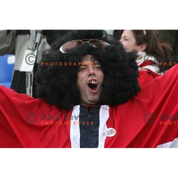 Norway fan in final round of e-on ruhrgas FIS World cup in Ski jumping in Planica 23.2.2007, Slovenia