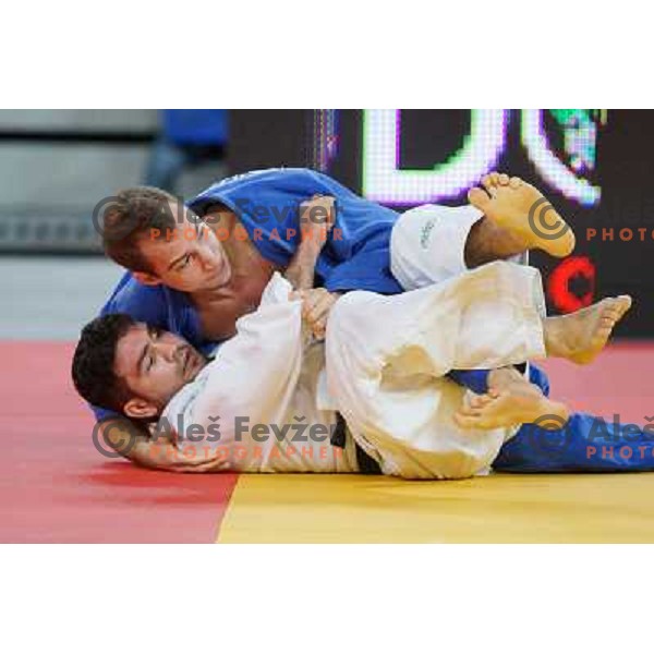 Luka Kuralt of Slovenia in action during Judo World Championships Juniors in Arena Stozice, Ljubljana, Slovenia on October 24, 2013 