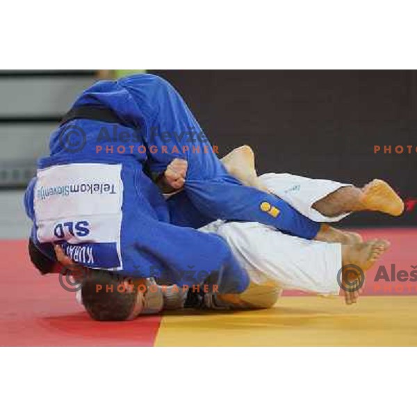 Luka Kuralt of Slovenia in action during Judo World Championships Juniors in Arena Stozice, Ljubljana, Slovenia on October 24, 2013 