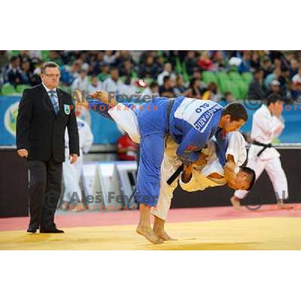 Igor Potparic of Slovenia in action during Judo World Championships Juniors in Arena Stozice, Ljubljana, Slovenia on October 24, 2013 