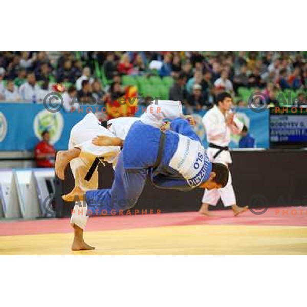 Igor Potparic of Slovenia in action during Judo World Championships Juniors in Arena Stozice, Ljubljana, Slovenia on October 24, 2013 