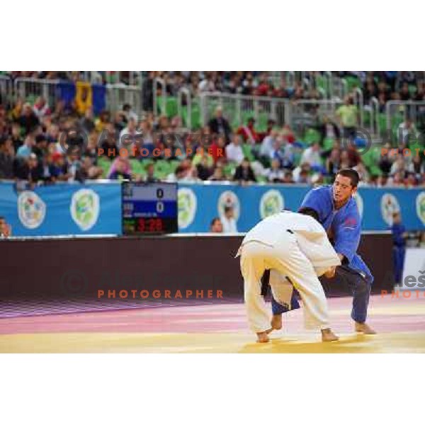 Igor Potparic of Slovenia in action during Judo World Championships Juniors in Arena Stozice, Ljubljana, Slovenia on October 24, 2013 