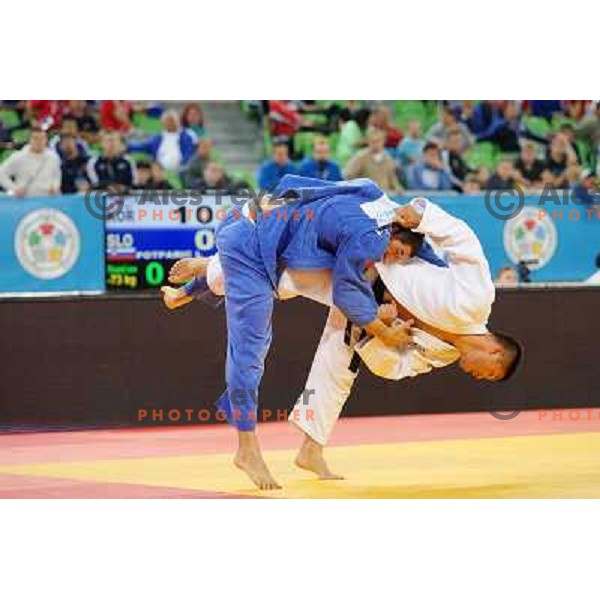 Igor Potparic of Slovenia in action during Judo World Championships Juniors in Arena Stozice, Ljubljana, Slovenia on October 24, 2013 