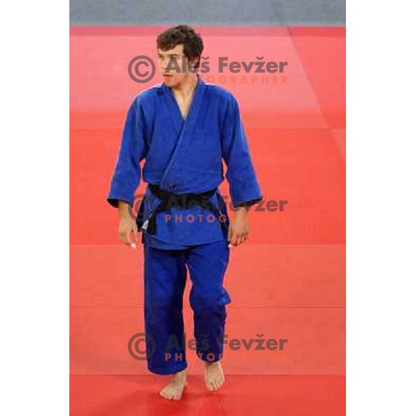 Adrian Gomboc of Slovenia in action during Judo World Championships Juniors in Arena Stozice, Ljubljana, Slovenia on October 24, 2013 