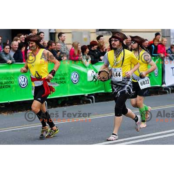 Runners during 18th Ljubljana Marathon 2013 in Ljubljana, Slovenia on October 27th, 2013 