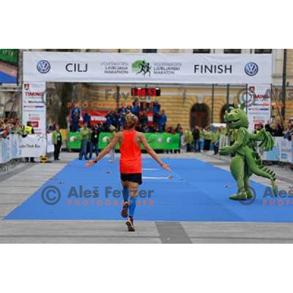 Runners during 18th Ljubljana Marathon 2013 in Ljubljana, Slovenia on October 27th, 2013 