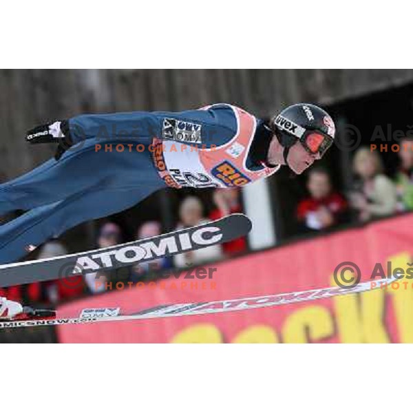 Andreas Widhoelzl during first jump of e-on ruhrgas FIS World cup in Ski jumping in Planica 23.2.2007, Slovenia