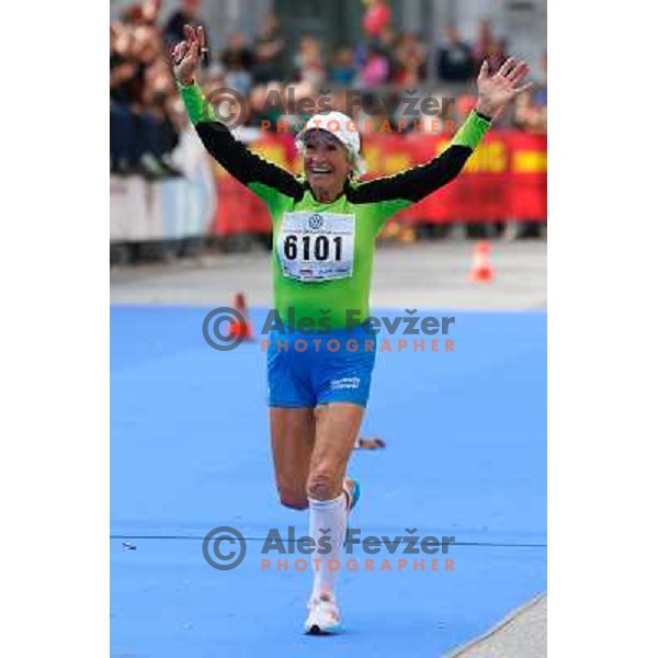Runners during 18th Ljubljana Marathon 2013 in Ljubljana, Slovenia on October 27th, 2013 