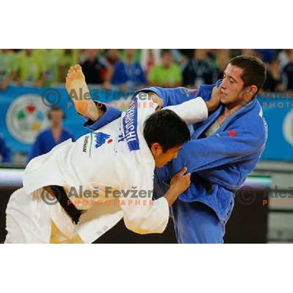 of Slovenia in action during Judo World Championships Juniors in Arena Stozice, Ljubljana, Slovenia on October 27, 2013 
