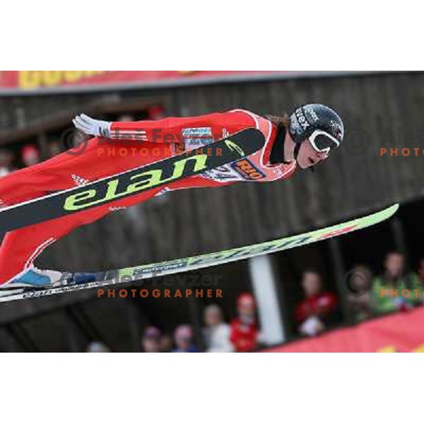 Denis Kornilov during first jump of e-on ruhrgas FIS World cup in Ski jumping in Planica 23.2.2007, Slovenia