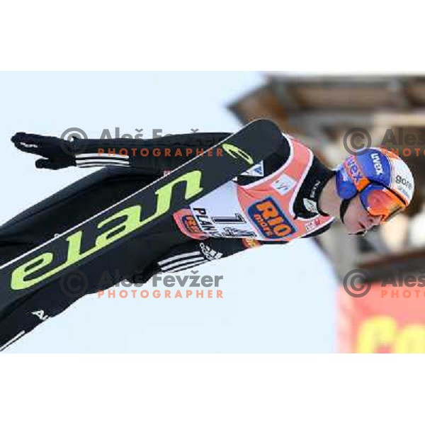 Robert Kranjec during first jump of e-on ruhrgas FIS World cup in Ski jumping in Planica 23.2.2007, Slovenia
