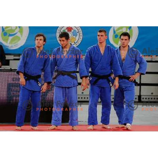 Team of Slovenia in action during Judo World Championships Juniors in Arena Stozice, Ljubljana, Slovenia on October 27, 2013 
