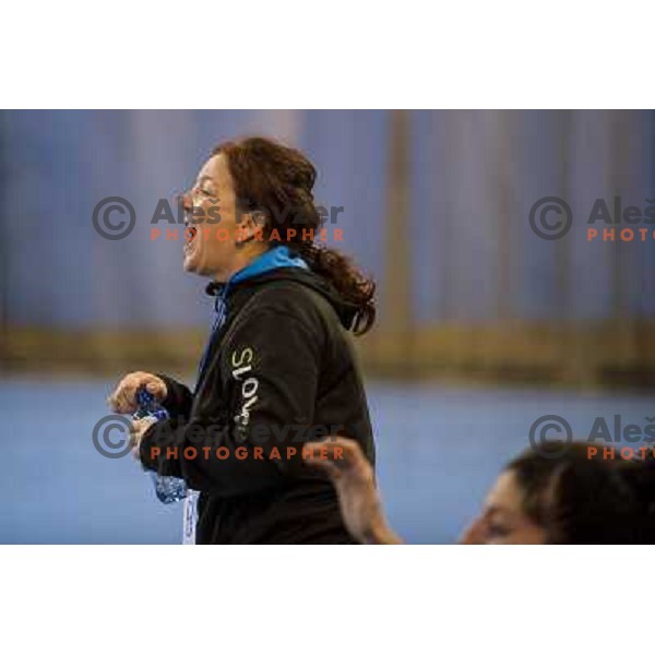 Marta Bon in action during handball match Slovenia - Serbia, EHF Euro 2014 Qualifying match,Hala Tivoli, Ljubljana, Slovenia, 27.10.2013 