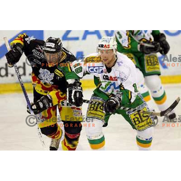 Mitja Sivic (10) during third game of the Ice-Hockey Finals of Slovenian National Championship between ZM Olimpija-Banque Royale Slavija. ZM Olimpija won the game 6:1 and leads the series 2:1