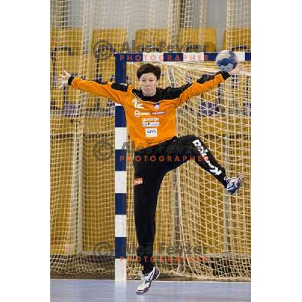 Sergeja Stefanisin in action during handball match Slovenia - Serbia, EHF Euro 2014 Qualifying match,Hala Tivoli, Ljubljana, Slovenia, 27.10.2013 