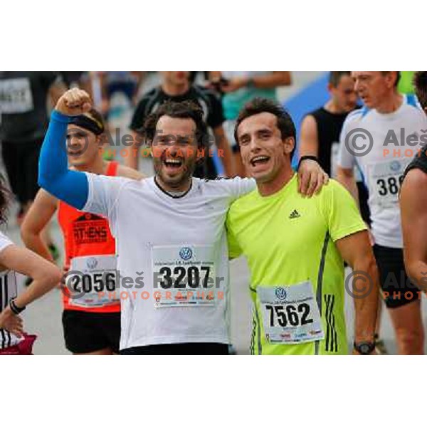Runners during 18th Ljubljana Marathon 2013 in Ljubljana, Slovenia on October 27th, 2013 