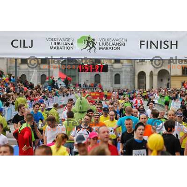 Runners during 18th Ljubljana Marathon 2013 in Ljubljana, Slovenia on October 27th, 2013 