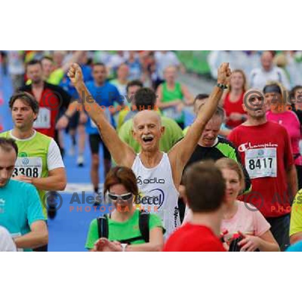 Runners during 18th Ljubljana Marathon 2013 in Ljubljana, Slovenia on October 27th, 2013 