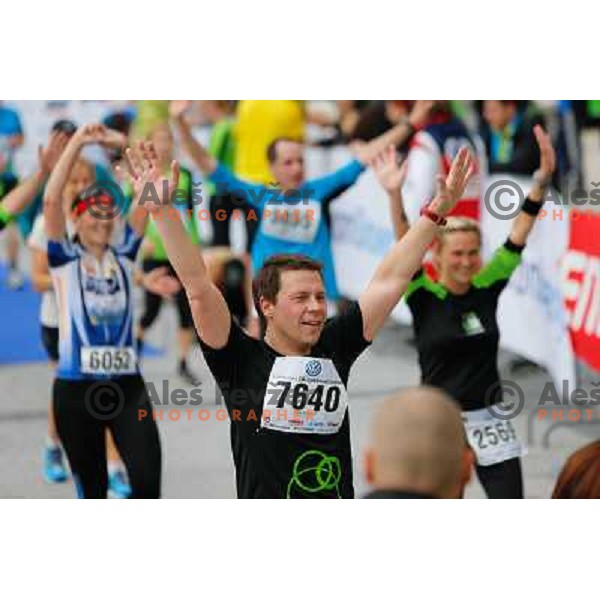 Runners during 18th Ljubljana Marathon 2013 in Ljubljana, Slovenia on October 27th, 2013 