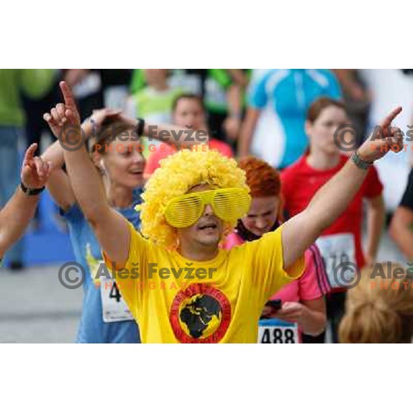 Runners during 18th Ljubljana Marathon 2013 in Ljubljana, Slovenia on October 27th, 2013 