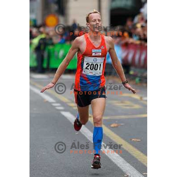 Mitja Krevs of Slovenia during 18th Ljubljana Marathon 2013 in Ljubljana, Slovenia on October 27th, 2013 