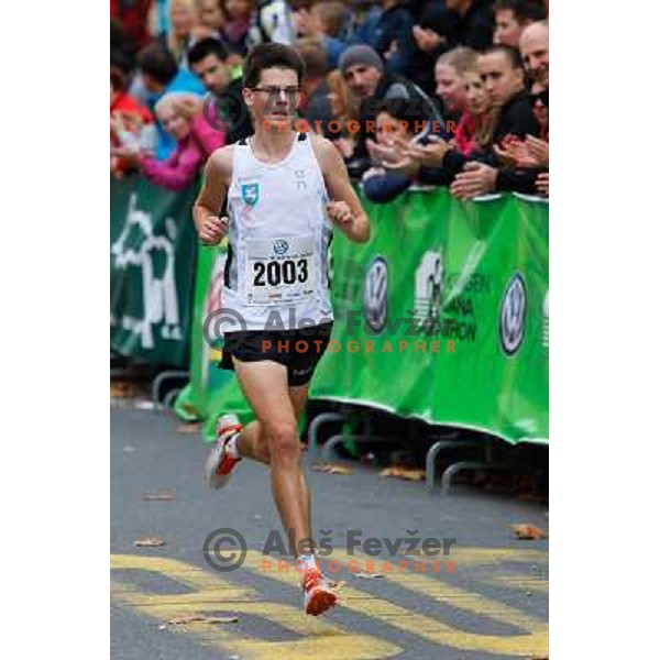 Rok Puhar of Slovenia during 18th Ljubljana Marathon 2013 in Ljubljana, Slovenia on October 27th, 2013 