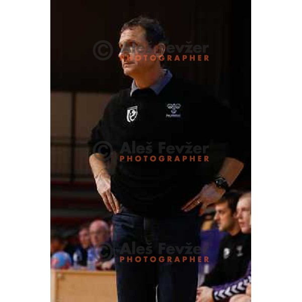 Marko Sibila, headcoach of Maribor Branik in action during handball match between RD Slovan and RK Maribor Branik, played in Kodeljevo Hall, Ljubljana, Slovenia on October 27, 2013 