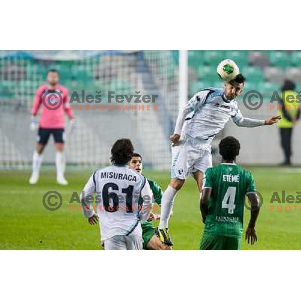 Massimo Coda in action during football match Olimpija - Gorica, Round 16 of Prvaliga Telekom 2013-14 , Stozice , Ljubljana, 02.11.2013