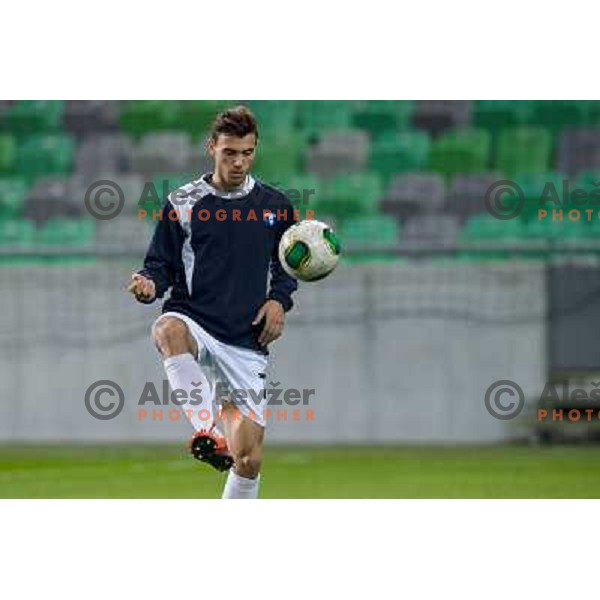 Amadej Vetrih in action during football match Olimpija - Gorica, Round 16 of Prvaliga Telekom 2013-14 , Stozice , Ljubljana, 02.11.2013 