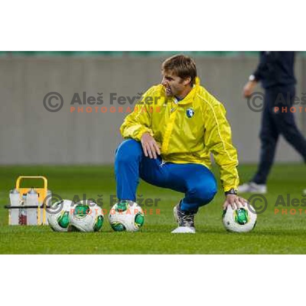 Luigi Apolloni in action during football match Olimpija - Gorica, Round 16 of Prvaliga Telekom 2013-14 , Stozice , Ljubljana, 02.11.2013 